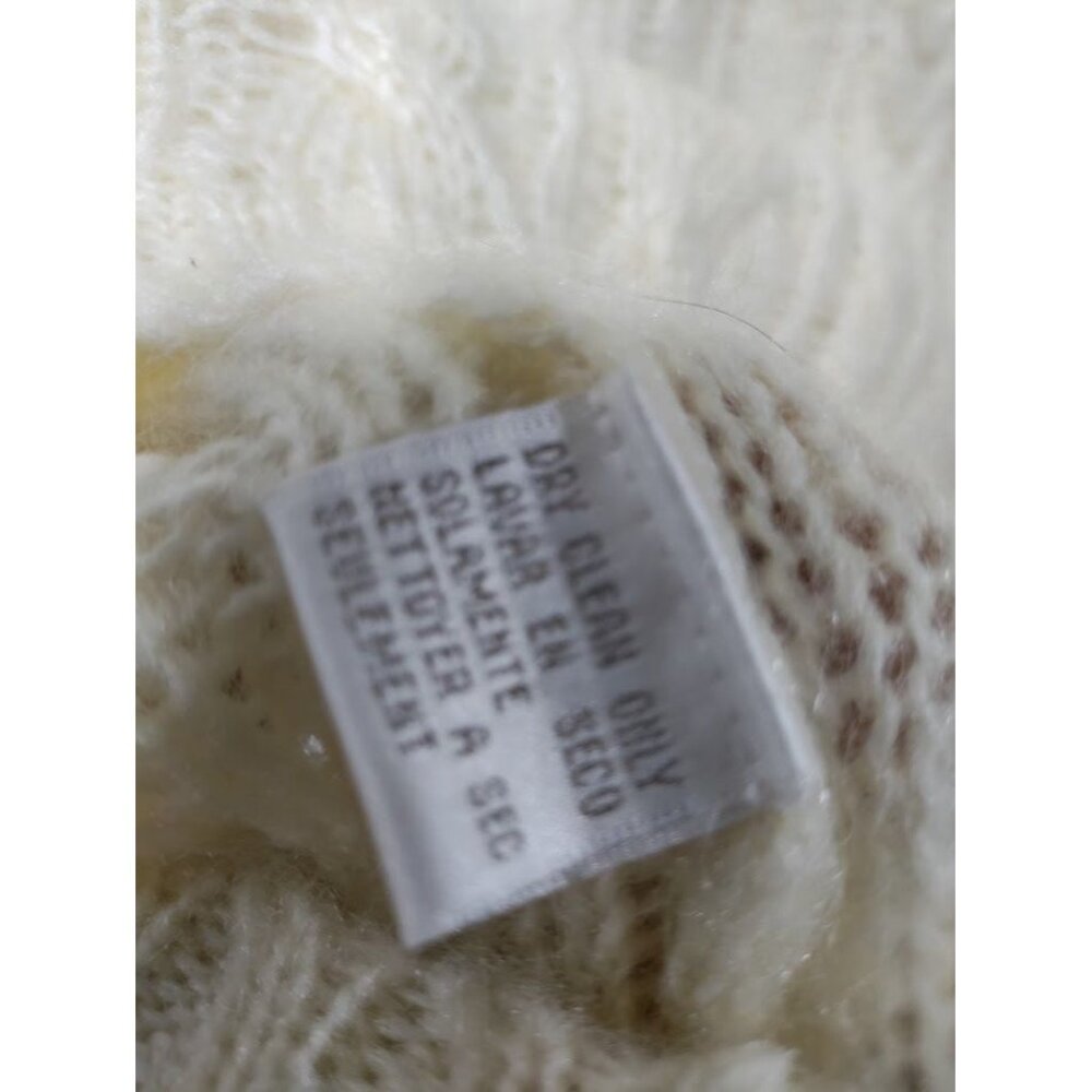 Jones New York Vintage Y2K Mohair Cable Knit 80's Cowlneck Oversized Sweater L - Picture 5 of 5